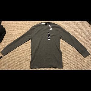 Polo Dark Grey Long Sleeve Cotton Crewneck Sweater